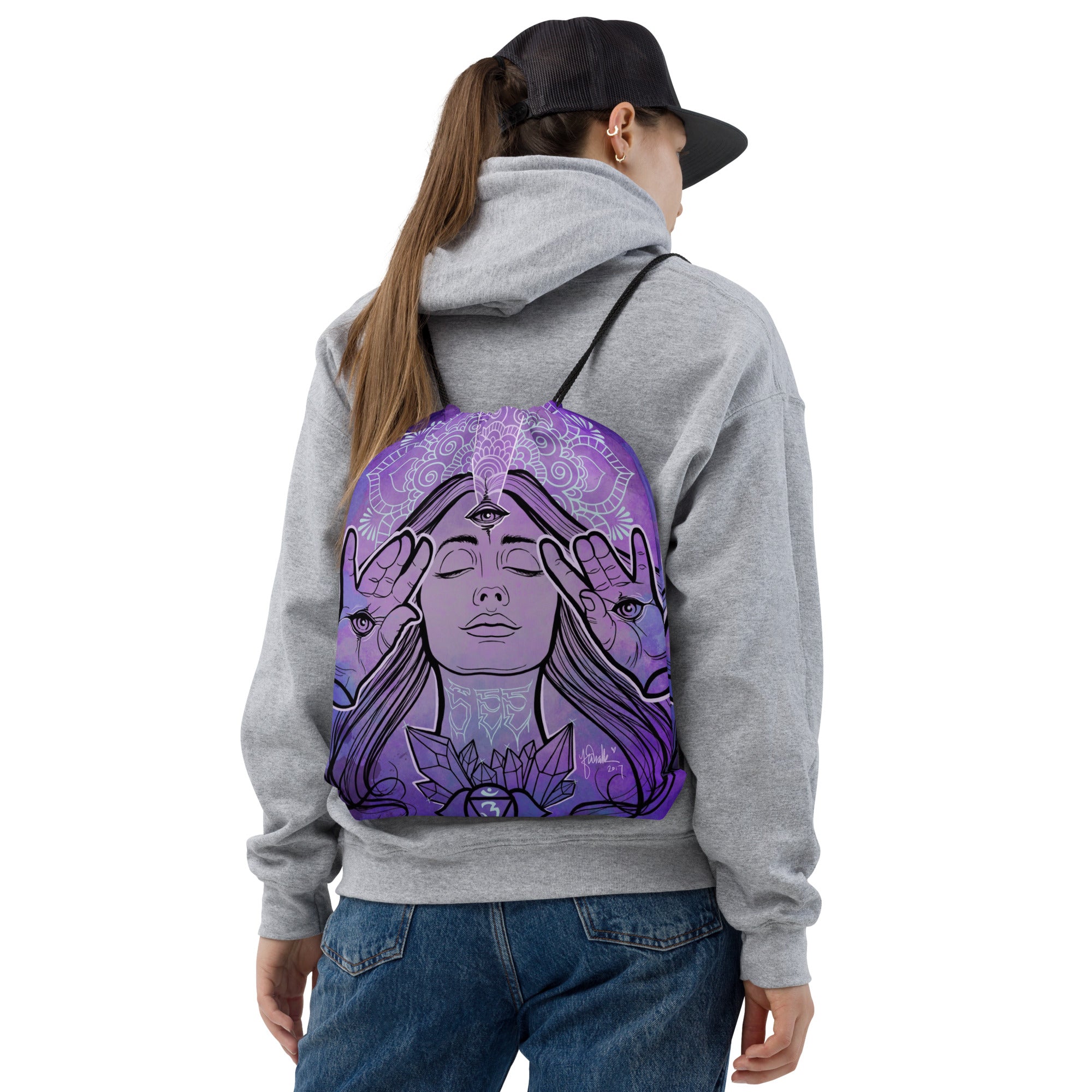 “See” Drawstring bag
