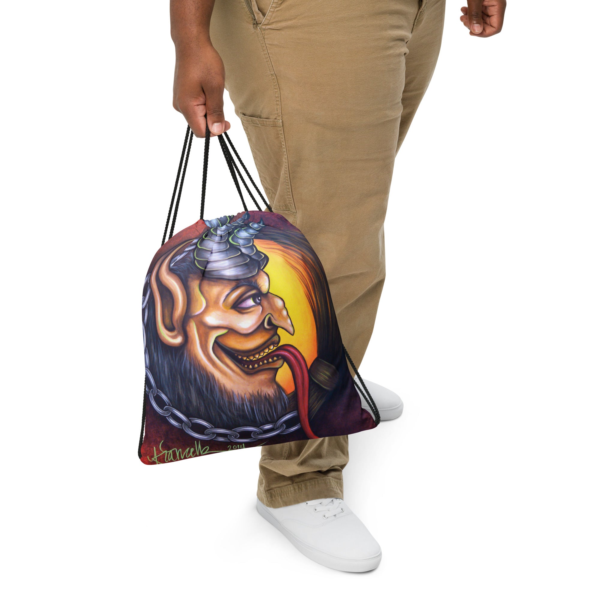 Krampus Drawstring bag