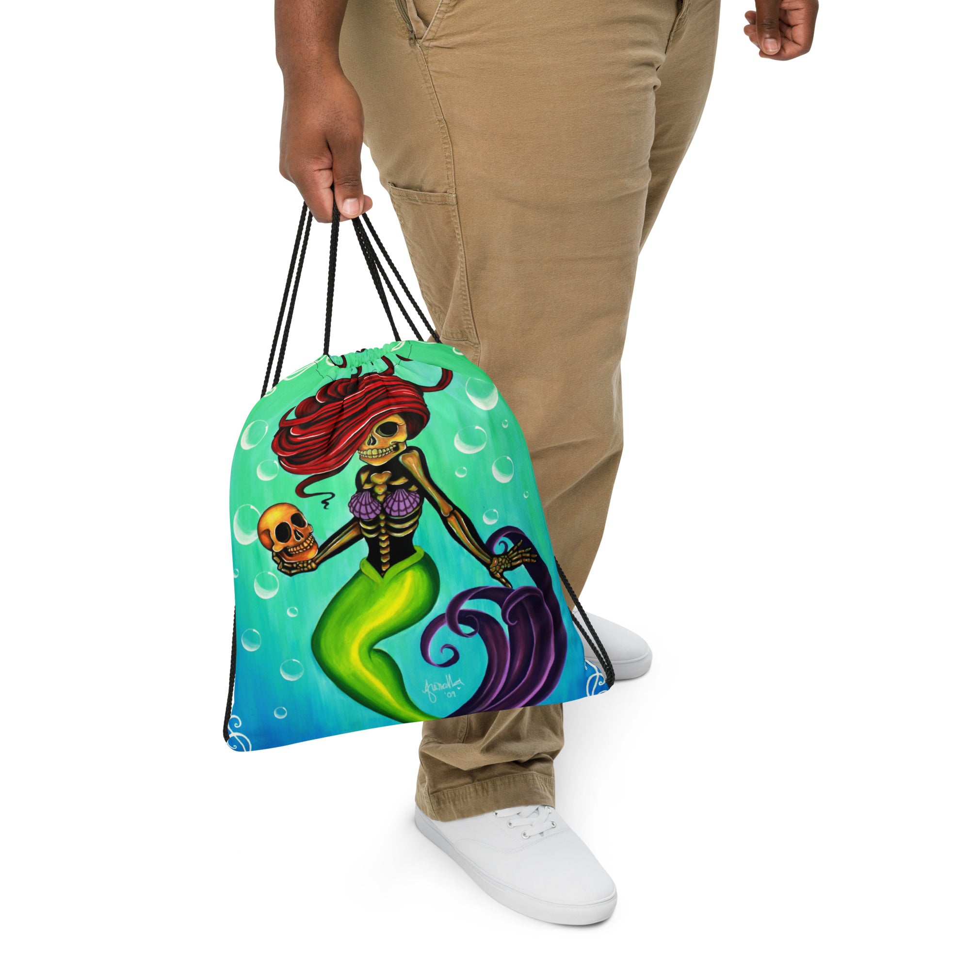 “La Sirena” Drawstring bag