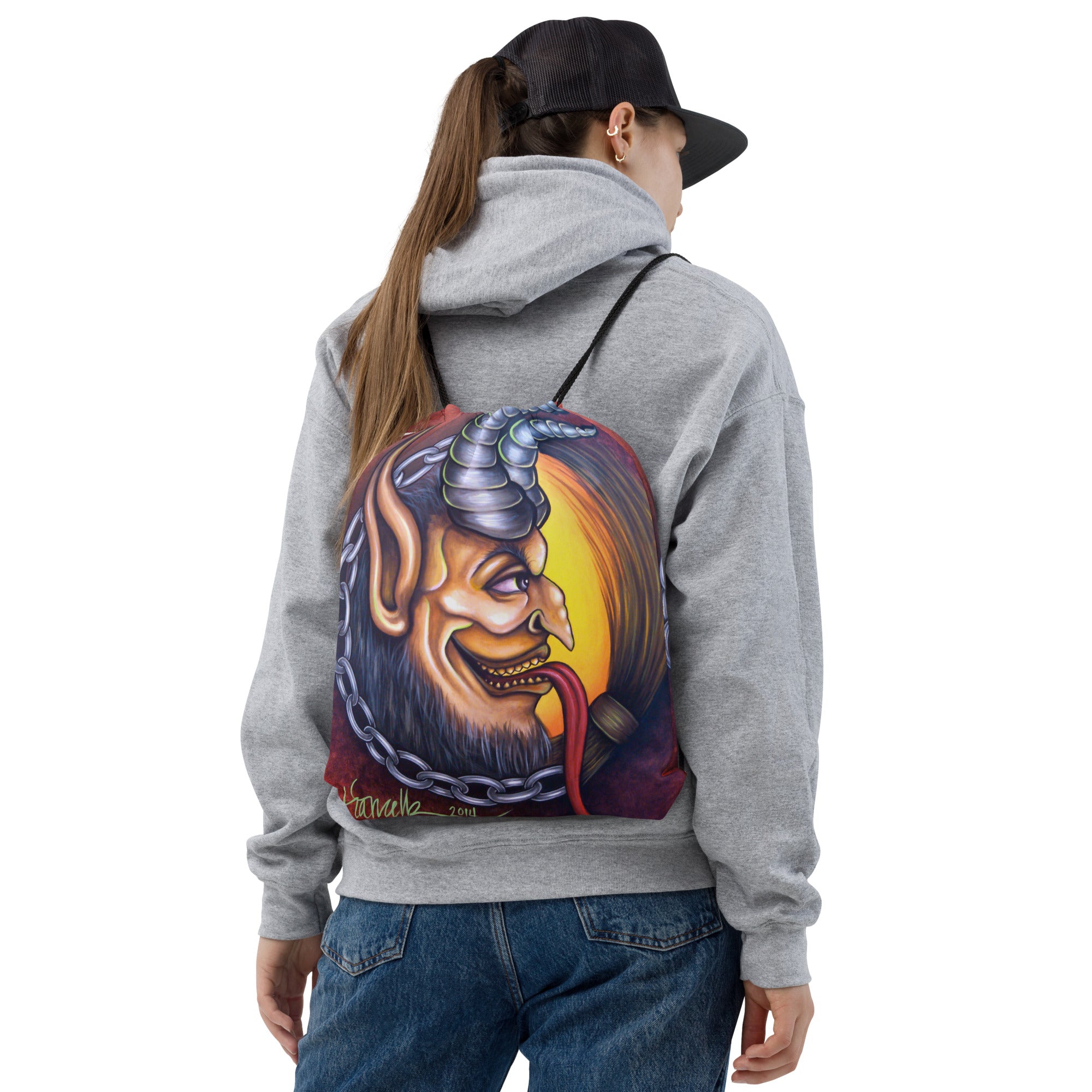 Krampus Drawstring bag