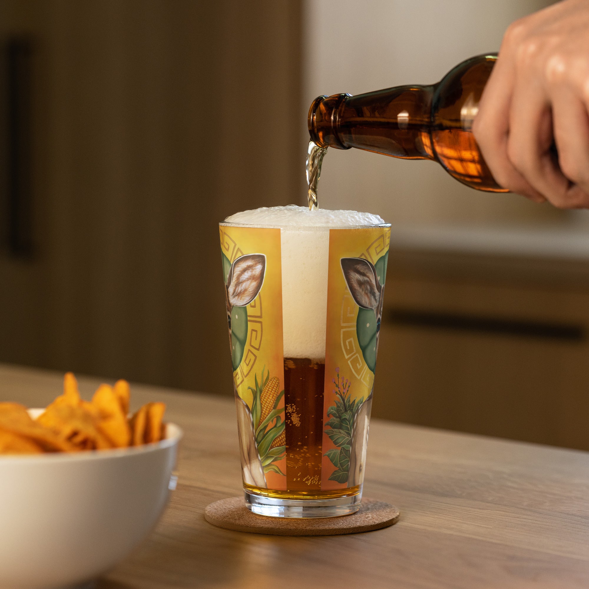 “Deer Medicine” Shaker pint glass