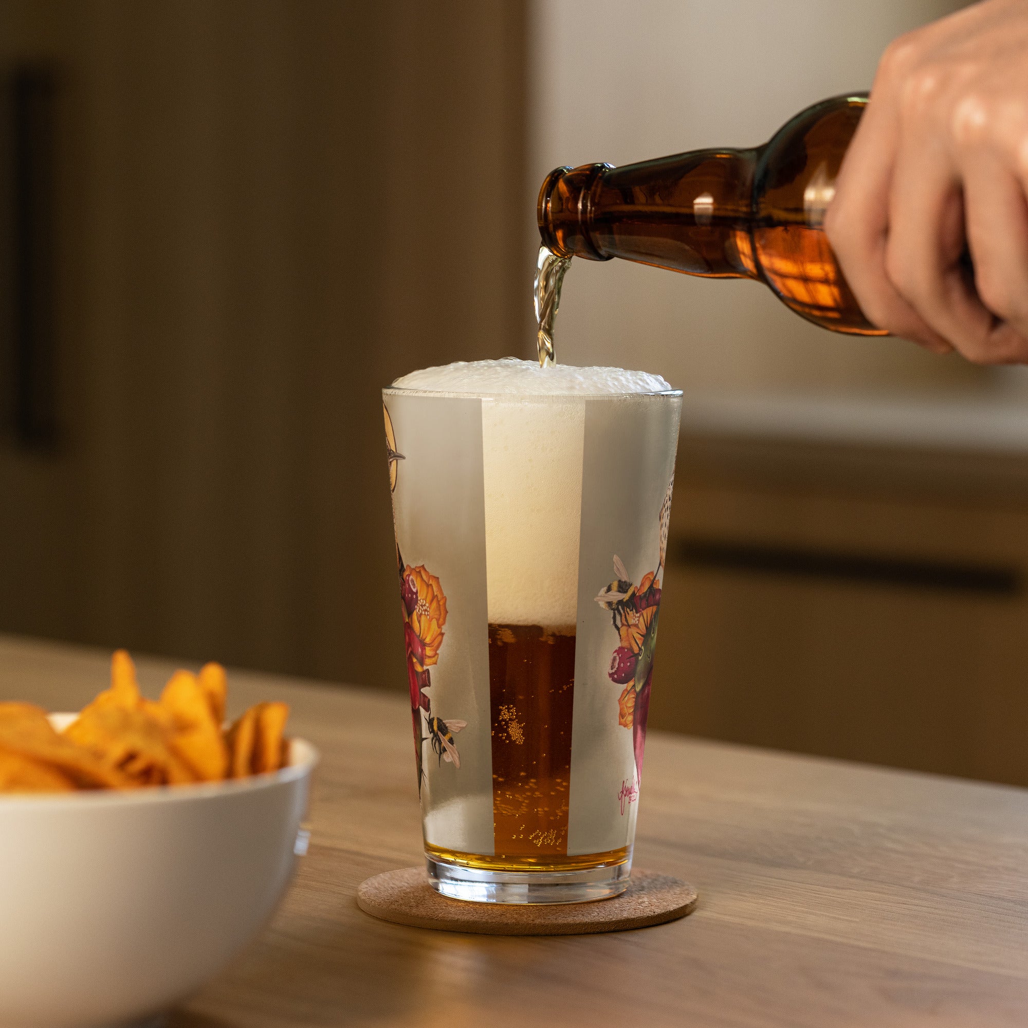 “Nature Heals” Shaker pint glass