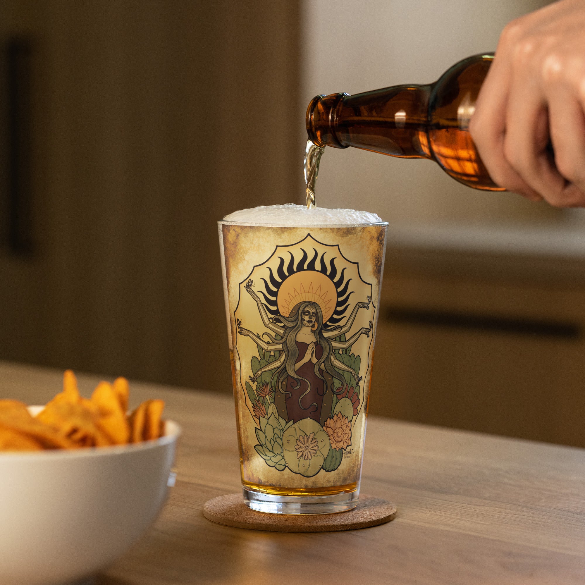 “La Madre” Shaker pint glass