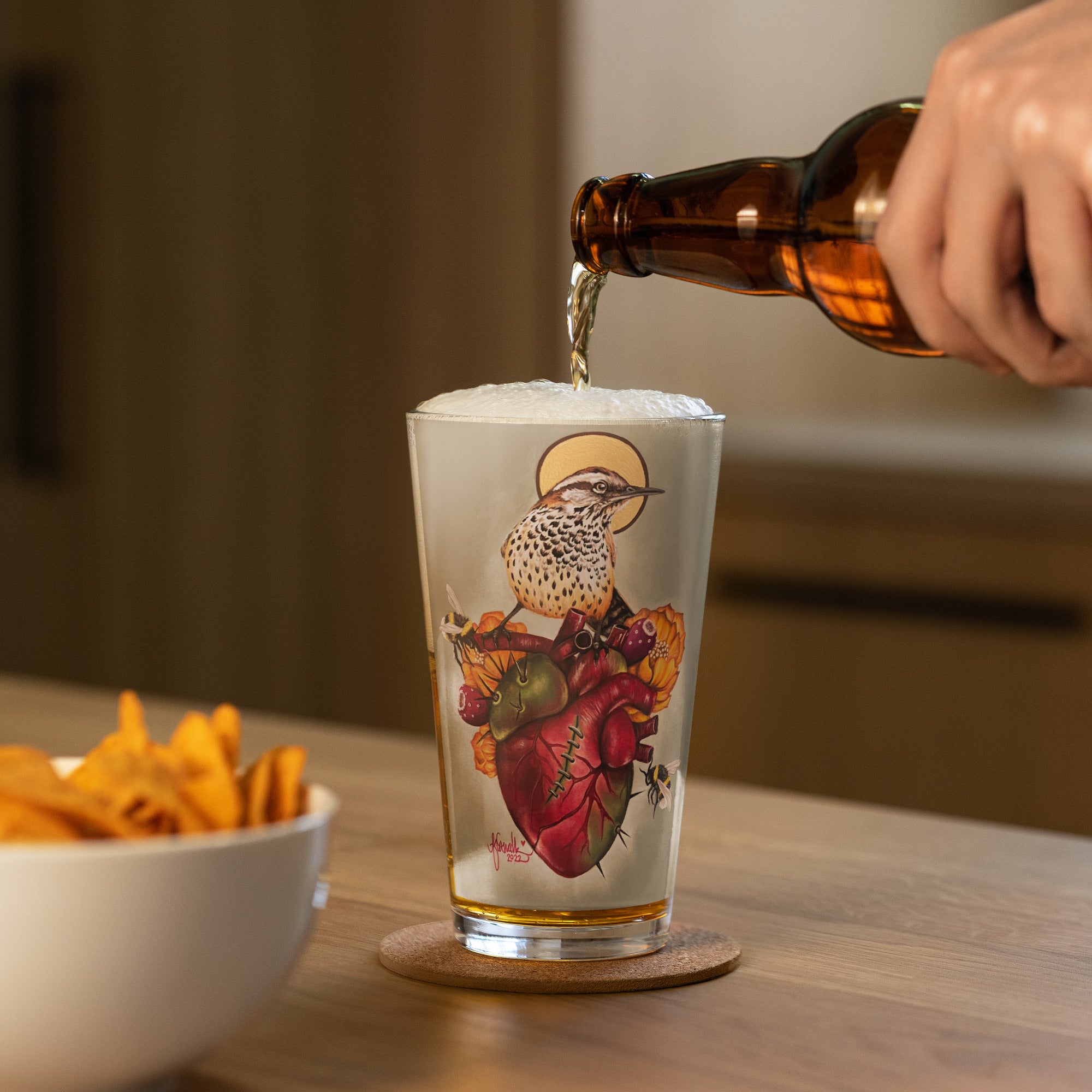 “Nature Heals” Shaker pint glass