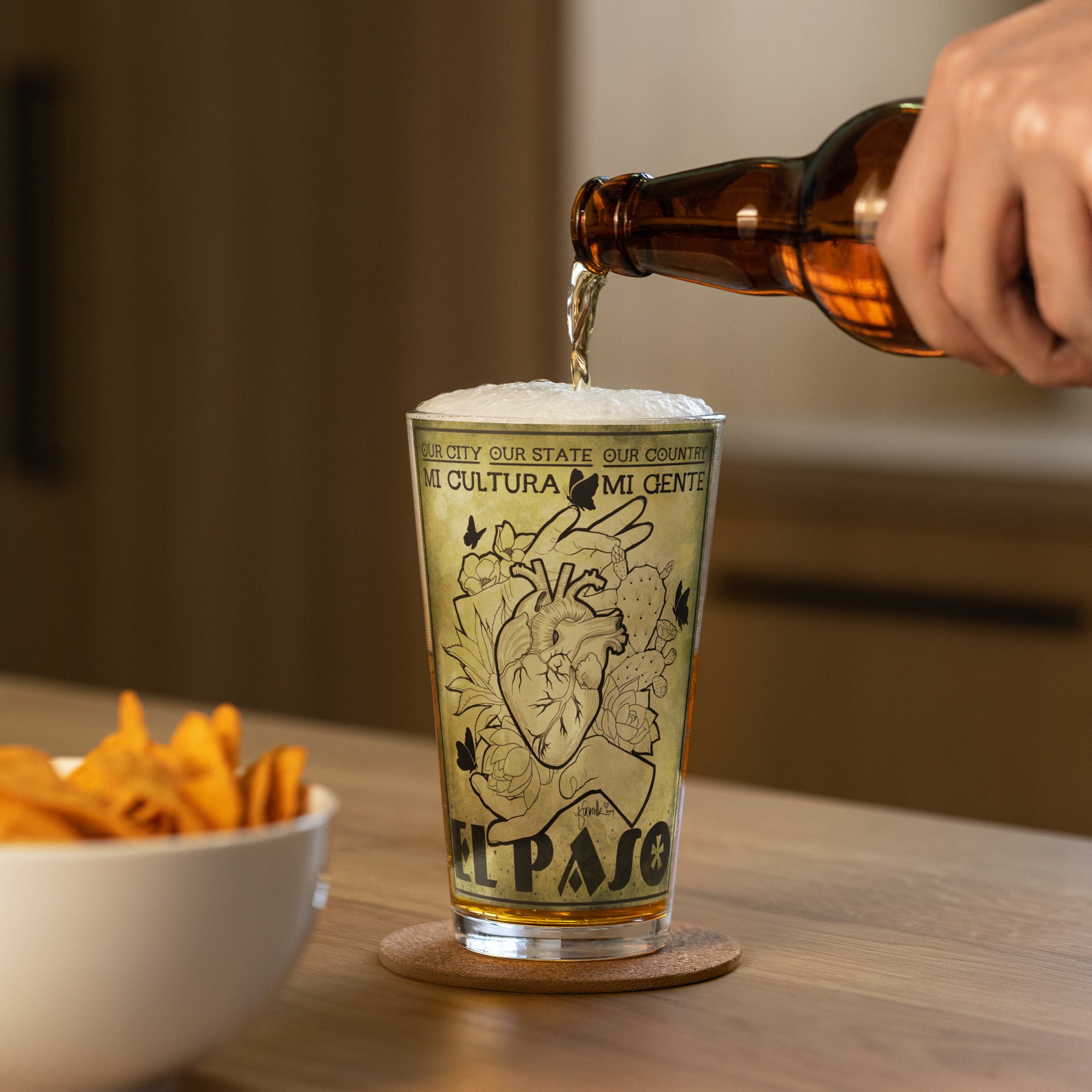 El Paso Shaker pint glass