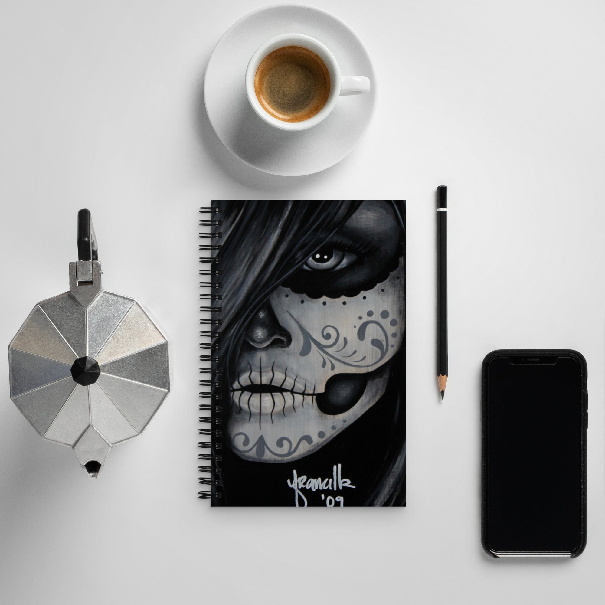 “Dia de Los Muertos” Spiral notebook