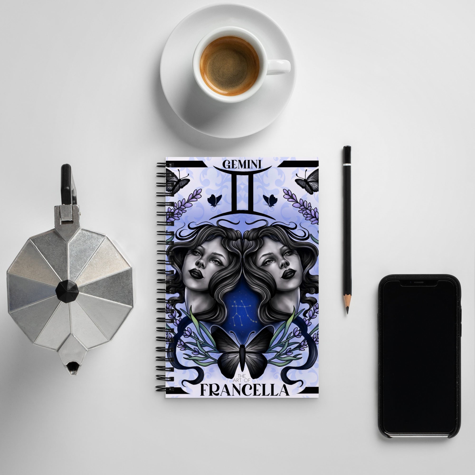 Gemini Zodiac Series Spiral Notebook