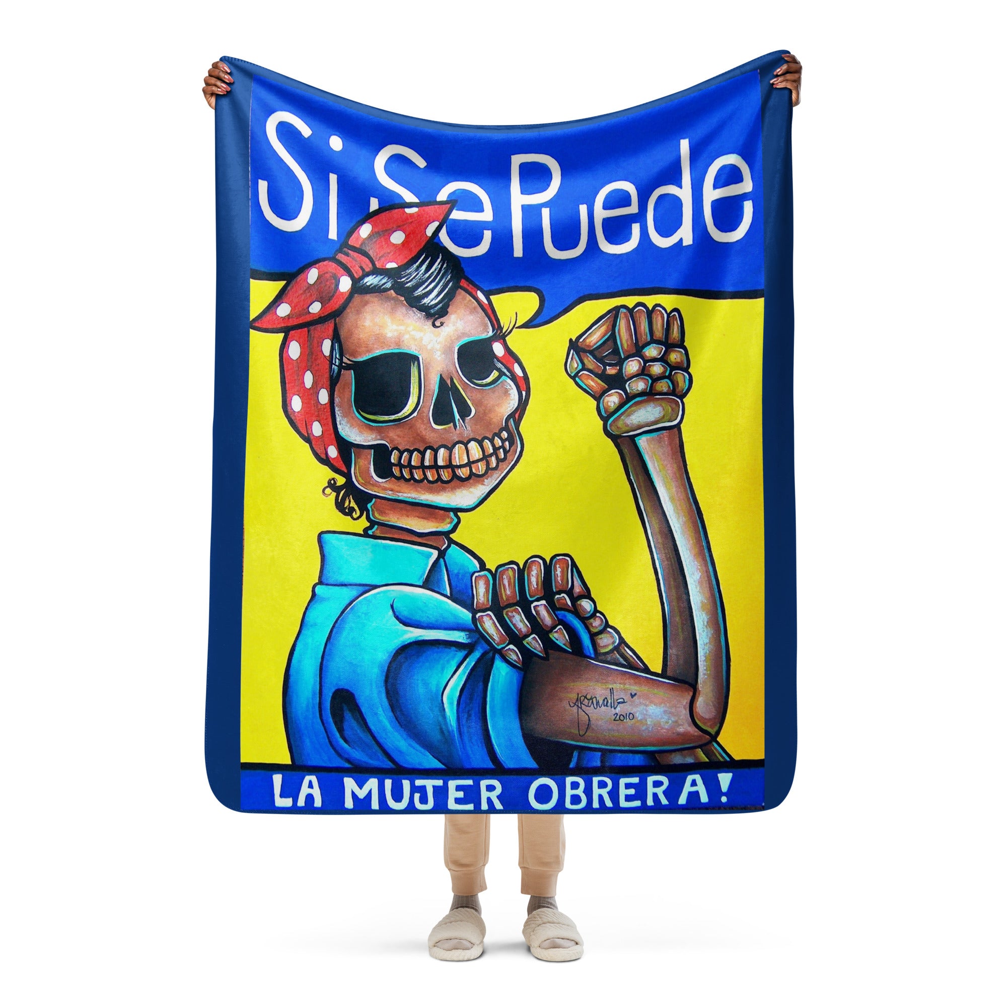 “Sí Se Puede” Sherpa blanket