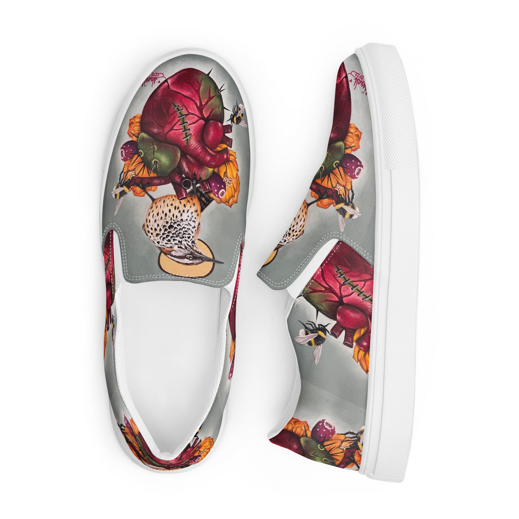 “Nature Heals” Women’s slip-on canvas shoes